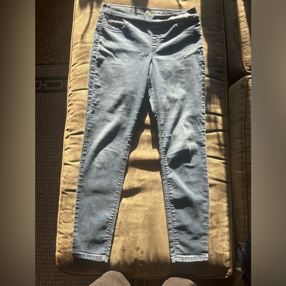 Nine West Skinny Jeans Blue Pull On Stretchy Size 10